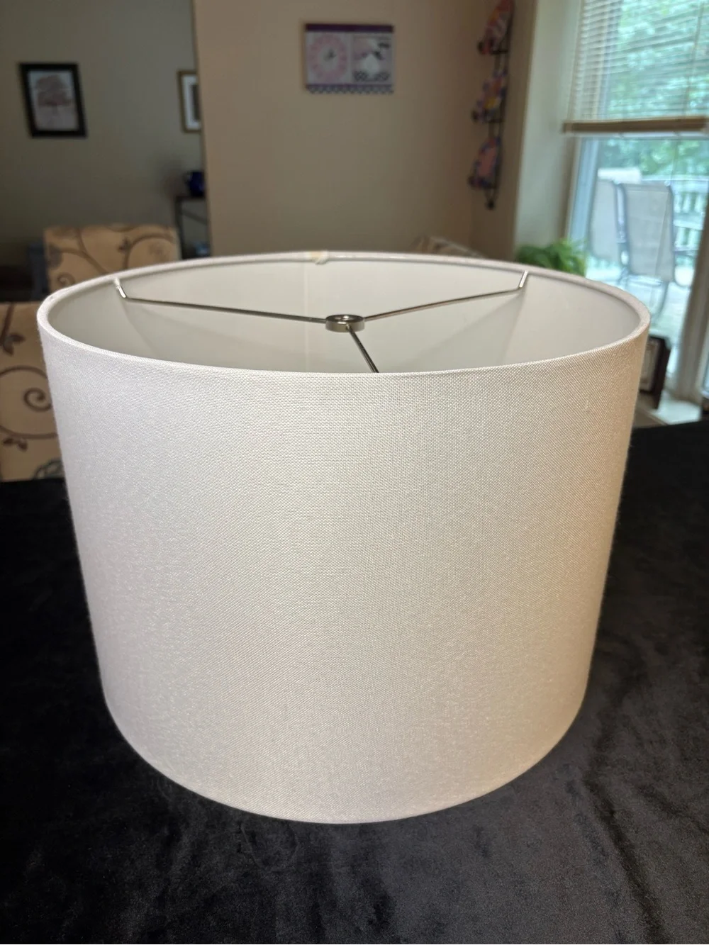 Classic Drum Lampshade Crisp White Textured